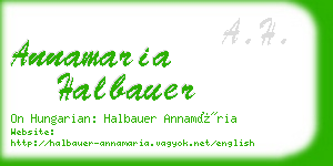 annamaria halbauer business card